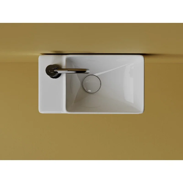 Раковина Ceramica Nova Element 40 см чаша справа CN5046 (детальная фотография), белые