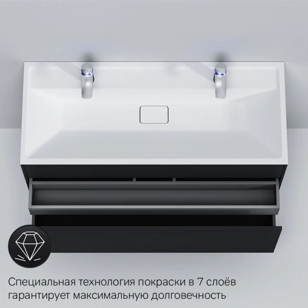 Тумба под раковину подвесная Am.Pm Inspire 2.0 120 см графит матовый M50AFHX1203GM (детальная фотография) index_1