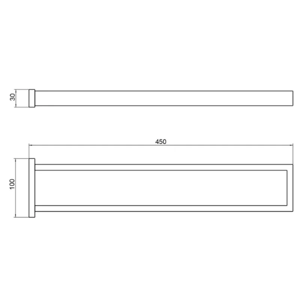 Полотенцедержатель Timo Selene черный 14052/03 (детальная фотография), современные, hi-tech