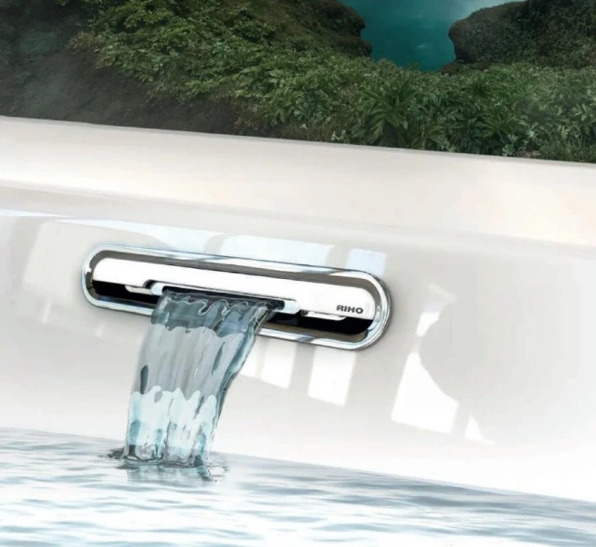 Ванна акриловая Riho Rething Cubic B110013005 200х90 см заполнение через перелив (детальная фотография), приставные