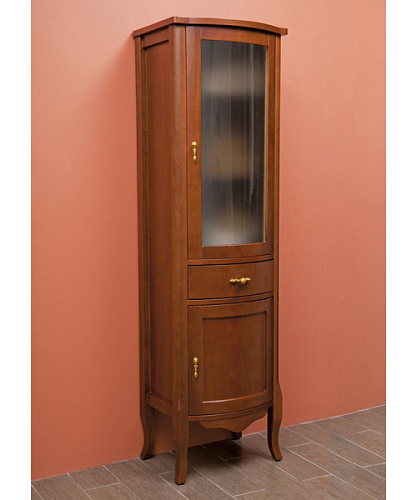 Шкаф-пенал, петли справа, стекло матовое, La Beaute Nora CNO.Dx.O - фото 40