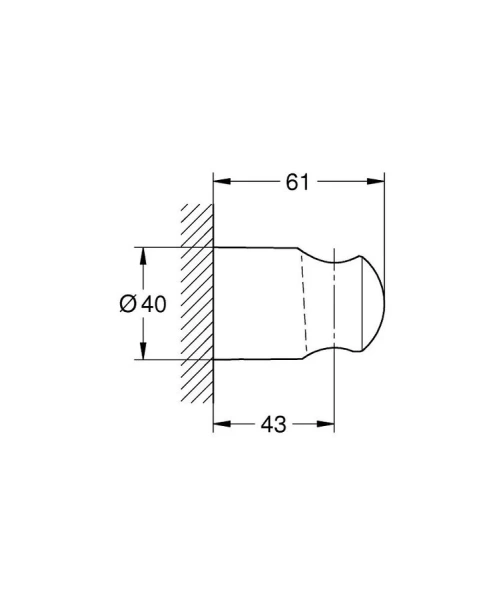 Настенный держатель Grohe Relexa Plus 28605000 (детальная фотография), в наличии