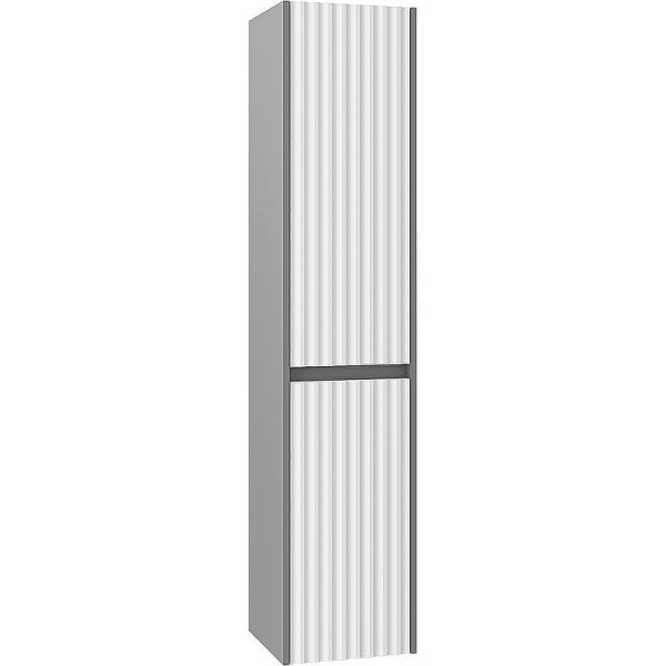 Шкаф-пенал подвесной Brevita Balaton 35 см белый/серый, правый BAL-05035-48-2П (детальная фотография)