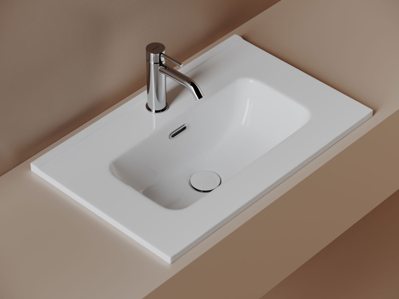 Раковина Ceramicanova Compact 61 см белая CN7025 (детальная фотография), современные, hi-tech