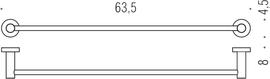 Полотенцедержатель Colombo Plus белый матовый W4911.BM (детальная фотография), современные, hi-tech