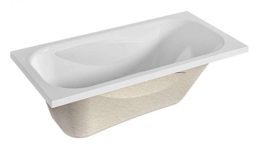 Ванна акриловая 1Marka Classic 120х70 см маленькая 01кл1270 А (детальная фотография), без гидромассажа, недорогие, со шторкой, маленькие