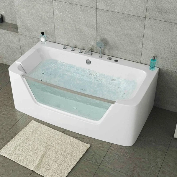 Ванна акриловая Grossman 160x85 см с гидромассажем GR-16085-1 (детальная фотография), белые