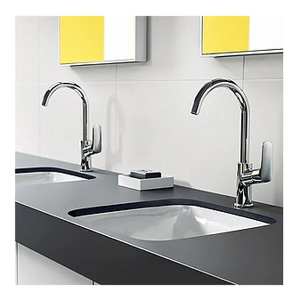 Смеситель для раковины Hansgrohe Logis с поворотным изливом 71131000 (детальная фотография), современные, hi-tech