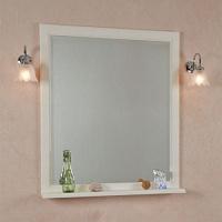 Зеркало для ванной с полкой, цвет слоновая кость матовый, La Beaute Michel