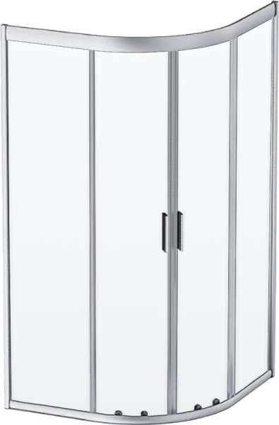 Душевой уголок Am.Pm Gem 100x100 см профиль хром матовый W90UG-401-100MT (детальная фотография), стеклянные, угловые, без поддона