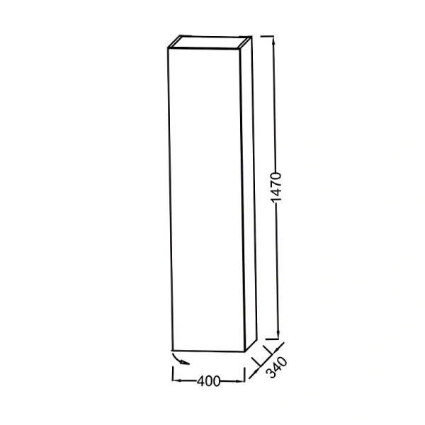 Шкаф-пенал подвесной Jacob Delafon 40 см белый, правый EB1850D-N18 (детальная фотография), в наличии