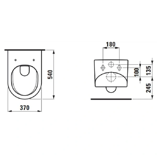 Унитаз подвесной Laufen Sonar белый матовый 8.2034.1.757.000.1 (детальная фотография), подвесные, встраиваемые