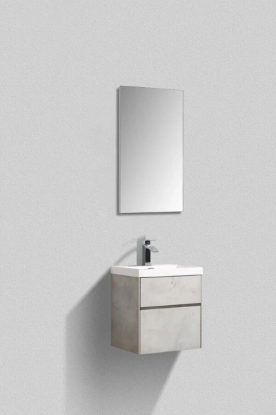 Тумба под раковину подвесная BelBagno Pietra Mini 50 см stucco cemento PIETRA MINI-500AS-2C-SO-SCM (детальная фотография), 50 см