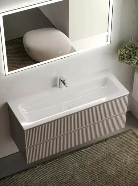 Тумба под раковину подвесная Sancos Snob R 120 см doha soft SNR120SM (детальная фотография) index_1