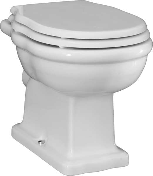 Унитаз напольный ArtCeram Hermitage белый, выпуск в стену HEV003 01 00 (детальная фотография)