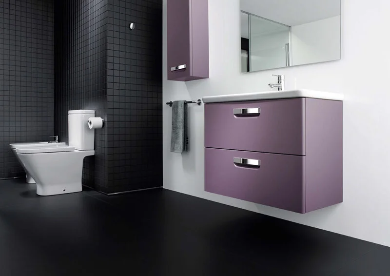 Тумба под раковину подвесная Roca The Gap 80 см фиолетовая ZRU9302740 (детальная фотография), 80 см