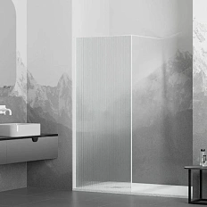 Душевая перегородка RGW Walk In WA-08W 80 см профиль белый