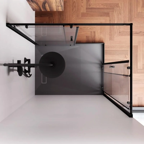 Душевой уголок Am.Pm Sunny 120x90 см черный матовый W87G-403-12090-BT (детальная фотография), 120х90