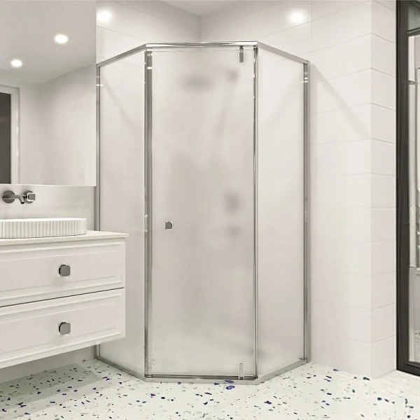 Душевой уголок RGW Hotel HO-088 100x100 см профиль хром, стекло матовое 350608800-21 (детальная фотография)