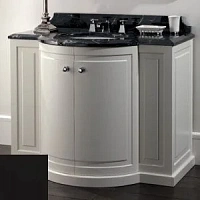 Тумба с мраморной столешницей, цвет полуглянцевый Dark Grey, мрамор Nero Marquinha, Devon&Devon Clarence