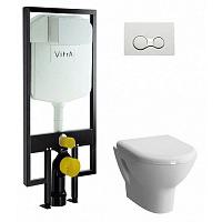 Унитаз с инсталляцией и панелью управления, сиденье стандартное, VitrA Zentrum