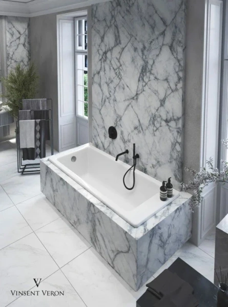 Чугунная ванна Vinsent Veron Tampa VTP1707042, 170 x 70 см, цвет белый (детальная фотография), прямоугольные