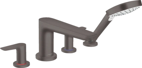 Смеситель для ванны Hansgrohe Talis E шлифованный черный хром - фото 6