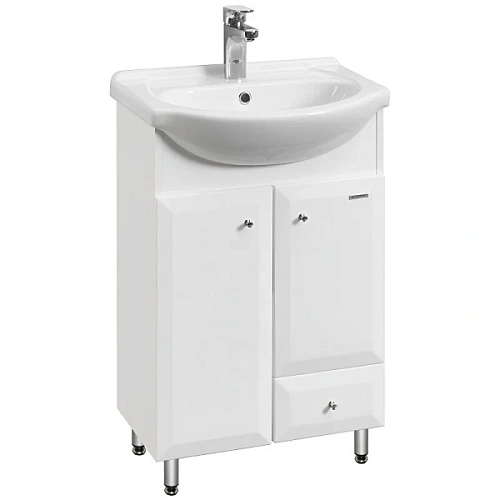 Тумба под раковину напольная Акватон Джимми 57 см с двумя дверцами и ящиком - фото 1