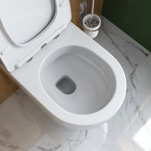 Унитаз подвесной Cezares Comfort белый CZR-191-TH (детальная фотография), круглой формы