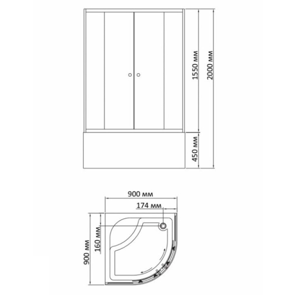 Схема (детальная фотография), четверть круга