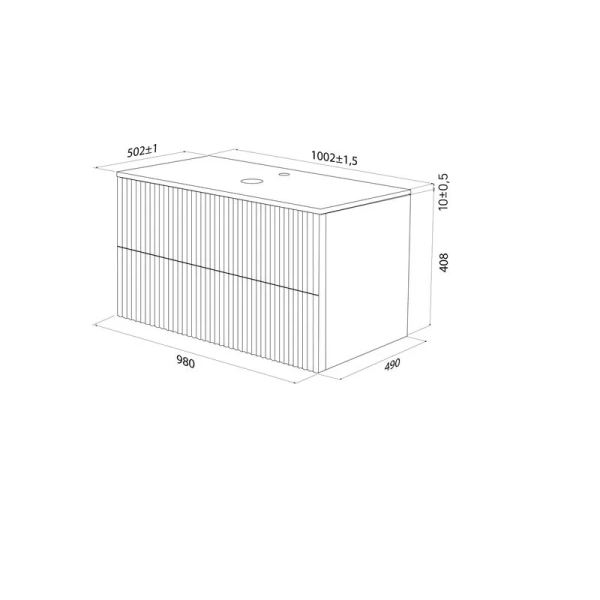 Тумба под раковину подвесная IDDIS Aiger 100 см белая AIG10W0i95K (детальная фотография), нет в наличии