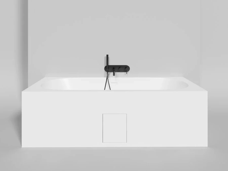 Ванна из искусственного камня Salini Ornella Axis Kit 190x90 см S-Sense (Sapirit) матовый 103512M (детальная фотография), встраиваемые