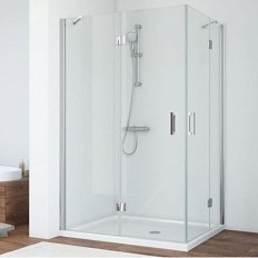 Душевой уголок профиль глянцевый хром стекло прозрачное Vegas-glass