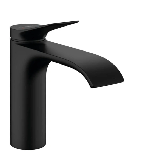 Смеситель для раковины Hansgrohe Vivenis матовый черный однорычажный 75022670 (детальная фотография)