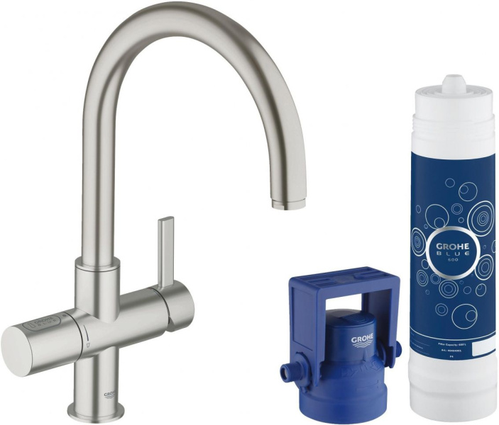 Смеситель для кухни GROHE Blue Pure 33249 (детальная фотография), хром