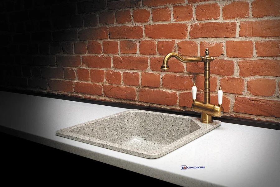 Смеситель для кухни Omoikiri Amagasaki-АB античная латунь 4994292 (детальная фотография), золото, другие