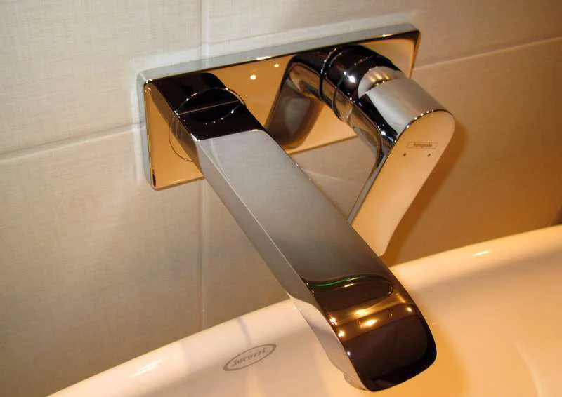 Смеситель для раковины Hansgrohe Metris внешняя часть 31086000 (детальная фотография), хром