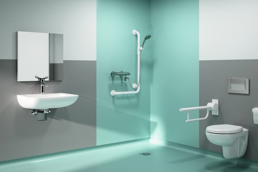 Поручень для ванной Ideal Standard Contour правый, угловой S6473AC (детальная фотография), современные, hi-tech