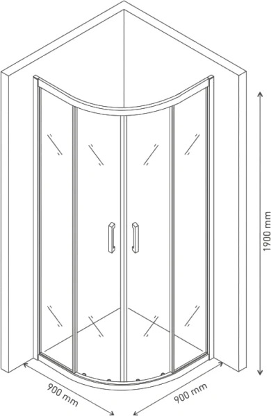 Душевой уголок BERGES Solo 90x90 см профиль хром 061108 (детальная фотография), современные, hi-tech