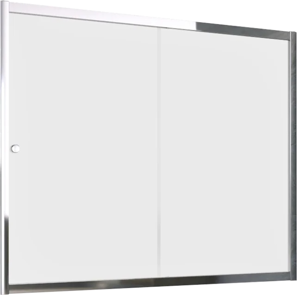 Душевая шторка на ванную профиль глянцевый хром стекло сатин Vegas-glass ZV 170 08 10 (детальная фотография)