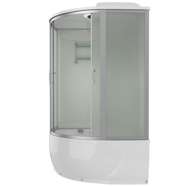 Душевой бокс, задние стенки серебристые, стекло матовое, Erlit Comfort ER 4320T-W3 ER4320T-W3 (детальная фотография), стеклянные