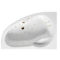 Ванна гидромассажная Excellent Newa Ultra 160 x 95 см, левая, белый/золото, WAEX.NEL16.ULTRA.GL