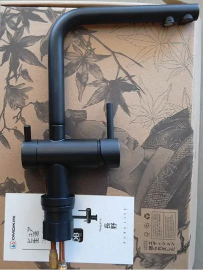 Смеситель для кухни Omoikiri Nagano-GB + Pure drop Lite графит 4284.8028 (детальная фотография), для кухни