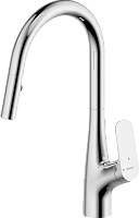 Смеситель для кухни Bravat с вытяжным изливом