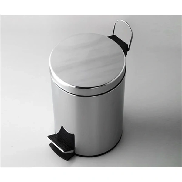 Мусорное ведро WasserKRAFT никель K-665 (детальная фотография), современные, hi-tech