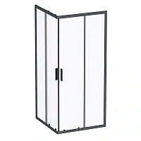 Душевой уголок Am.Pm Gem S 90x90 см профиль черный матовый, стекло прозрачное