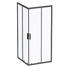 Душевой уголок Am.Pm Gem S 90x90 см профиль черный матовый, стекло прозрачное