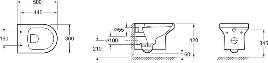 Унитаз подвесной Lavinia Boho Grance Hill с сиденьем микролифт 3307001R (детальная фотография), современные, hi-tech, круглые index_2
