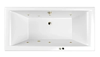 Ванна гидромассажная Whitecross Savia Duo Soft, 170 х 80 см, увеличенная толщина акрила, усиленная армировка, белый/бронза, 0103.170080.100.SOFT.BR