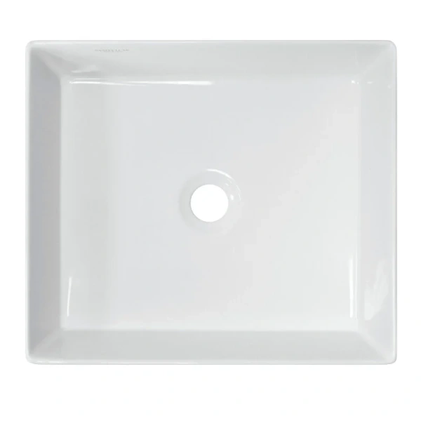 Раковина Sanita Luxe Novel 40 см белая WB.CT/Novel/40-N.Slim/WHT.G/S1 (детальная фотография), в форме чаши, прямоугольной формы